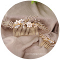 Handmade bridal hair combs made by pearls and crystal